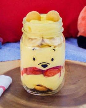 Winnie the Pooh Hunny Parfait Recipe Winnie The Pooh Hunny, Winnie The Pooh Themes, Parfait Recipes, Winnie The Pooh Birthday, Pudding Desserts, Bee Baby Shower, Birthday Food, Baby Shower Food, Cooking Recipes Desserts