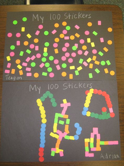 100th Day of School 100 Días De Clases, 100th Day Of School Crafts, 100s Day, Kindergarten February, 100 Day Of School Project, Prek Classroom, 100 Stickers, 100 Day Celebration, Clever Classroom