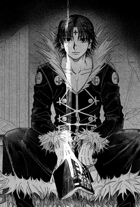 Chrollo Lucifer Profile Picture, Hunter X Hunter Chrollo Manga, Chrollo Book, Phantome Troupe, Chrollo X Neon, Chrollo Wallpaper, Chrollo Manga, Chrollo Fanart, Hxh Phantom Troupe