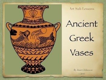 Art Projects For High School, Ancient Greece Art, History Lessons For Kids, Art Sub Lessons, Easy Art Lessons, Art Sub Plans, Random Knowledge, Art Centers, Greek Vase