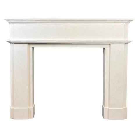 21st Century Limestone Fireplace Surround This Luxury Limestone Fireplace Mantlepiece Is Hand Carved From Agean Natural Limestone. Contemporary Yet Based on An Old Georgian Design With Protruding Flat Panels To Each Jamb & Frieze. The Fireplace Also Has A Honed Traditional Finish In Order To Fully Appreciate The Beauty Of The Stone Texture. Shelf Width 63. 1/2" Shelf Depth 9" Overall Height 51" Opening Width 36. 3/4" Opening Height 36. 1/2" Base width 59. 1/2" Internal Rebate 1. 1/2" Limestone Chimney, Cast Limestone Fireplace, Limestone Chateau, Limestone Fireplace Surround, Art Deco Fireplace, Cast Stone Fireplace Surround Mantelsdirect.com, Marble Fireplace Surround, Limestone Fireplace, Contemporary Fireplace