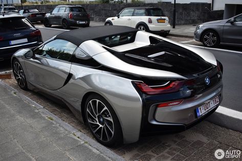 BMW i8 Roadster Grey Cars, Bmw I8 Roadster, I8 Roadster, Mustang Car Aesthetic, 2023 Ford Mustang, Roadster Car, Tokyo Drift Cars, Mustang Car, Grey Car