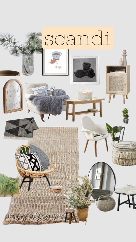 #scandi #Living #hygge #nature #interior #moodboard #follow_for_more Scandi Farmhouse, Salted Granola, Airbnb Ideas, Scandi Living, Tree Cottage, Scandi Chic, Scandi Home, Hygge Home, Apartment Aesthetic