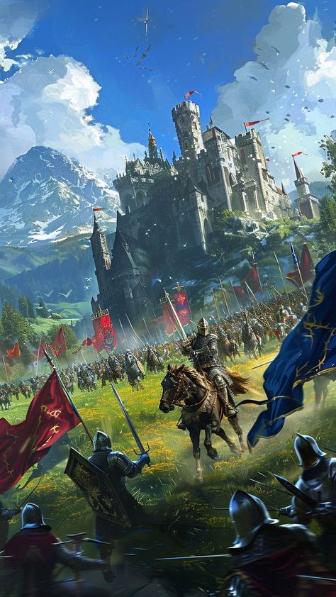 Knights Aesthetic, Knight Aesthetics, Medieval Battlefield, Medieval Wallpaper, Knight Artwork, Epic Wallpaper, Medieval Battle, Knight Wallpaper, Medieval Aesthetic