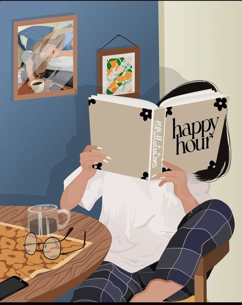 Drink Alcohol, A Woman, Illustrations, Reading