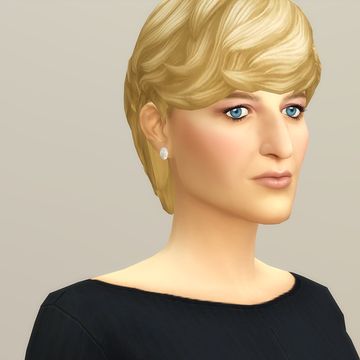 Diana Hair II (20 color) | Rusty's on Patreon Diana Hair, Princess Diana Hair, Princesa Diana, Ts4 Cc, Sims 4 Cc, Sims Cc, Princess Diana, Sims 4, Disney Princess