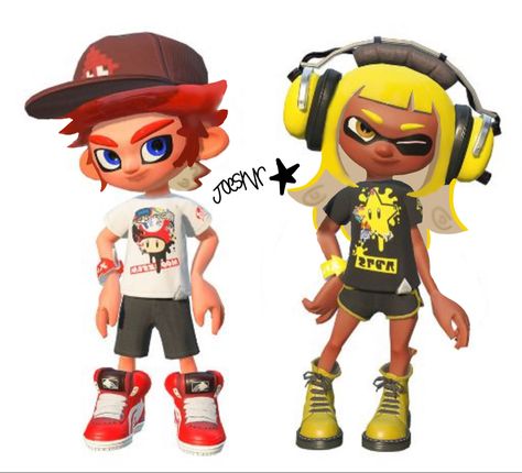 one more to do!!🍓⭐️ Splatoon Octoling Hairstyles, Inkling And Octoling, Octoling Hair, Octoling Hairstyles, Splatoon Human, Splatoon Clothes, Inkling Girl, Splatoon Oc, Splat Tim