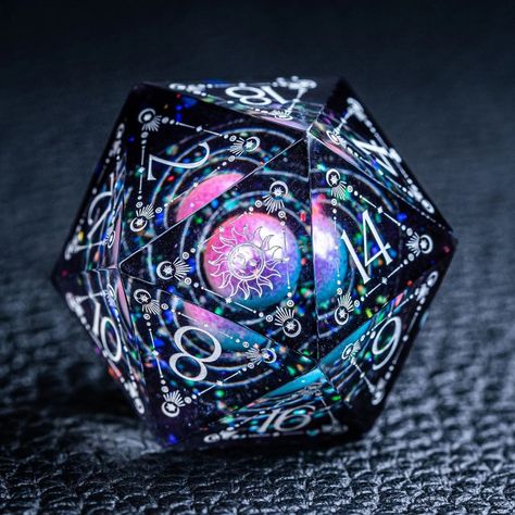 Urwizards | 🌌Do you like the Galaxy ? ✡️Do you believe in the mystical power of Tarot? 🎲Do you believe in the gorgeous of combining Tarot, the Galaxy, … | Instagram Cool Dnd Dice, Dice Making, Dice Dragon, Nerd Aesthetic, Dice Goblin, Table Top Games, Resin Dice, Dungeons And Dragons Dice, Sock Toys