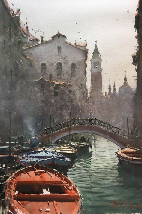 Joseph Zbukvic, Plein Air Watercolor, Venice Painting, Paris Painting, Watercolor Workshop, Watercolor Architecture, Watercolour Inspiration, 수채화 그림, Watercolor Landscape Paintings