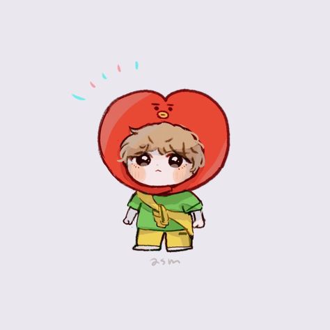 2022 End, Chibi Bts, V Chibi, Taehyung Fanart, Cartoon Sketches, Kpop Drawings, Pinturas Disney, Kawaii Chibi, Chibi Drawings