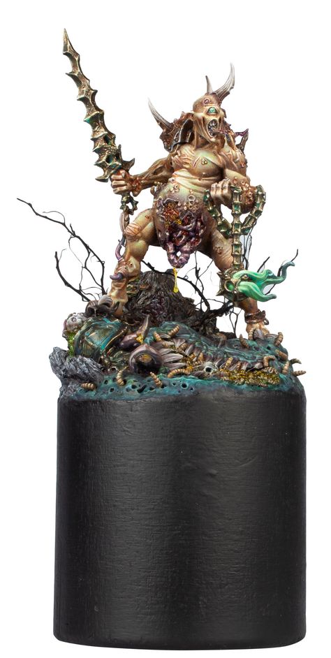 Gold – Warhammer Age of Sigmar Single Miniature – Warhammer Fest 2019 | Golden Demon Putrid Blightkings, Demon Inspiration, Nurgle 40k, Warhammer 40k Tabletop, Golden Demon, Warhammer Chaos, Chaos Game, Chaos Daemons, Job Inspiration