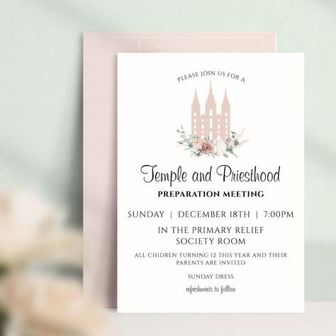 Priesthood Preview And Temple Prep Ideas, Temple And Priesthood Preparation Invite, Temple Priesthood Preparation Program, Priesthood And Temple Preparation, Priesthood And Temple Preview, Priesthood Preview, Relief Society, Motivate Yourself, Spiritual Growth