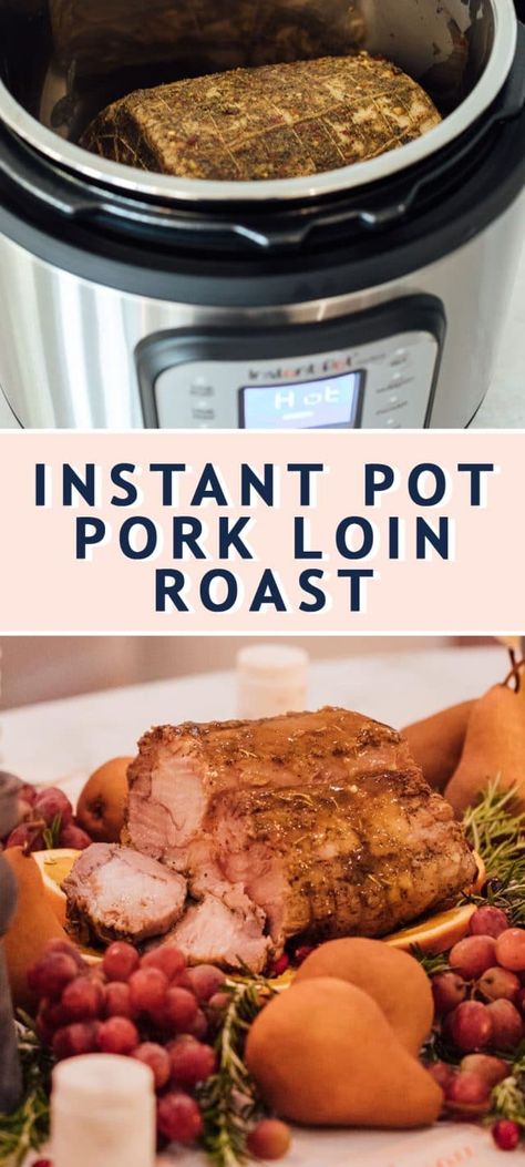 Pork Loin Instant Pot Recipes, Instant Pot Pork Loin Roast, Instant Pot Pork Loin Recipe, Boneless Pork Sirloin Roast, Instant Pot Pork Loin, Boneless Pork Loin Recipes, Sirloin Roast Recipes, Pork Rib Roast, Pork Sirloin Roast