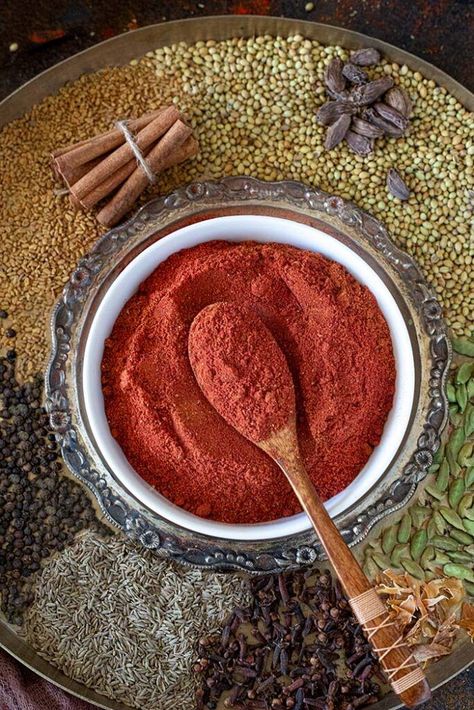 Homemade Tandoori Masala - RuchisKitchen Tandoori Masala Recipe, Masala Spice Blend, Indian Spice Mix, Masala Powder Recipe, Masala Spice, Spice Mix Recipes, Tandoori Masala, Recipe Step By Step, Herb Seasoning