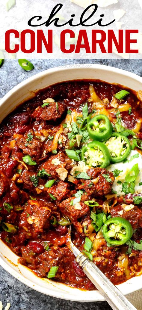 Carlsbad Cravings Chili, Texmex Recipes, Lettuce Romaine, Chili Con Carne Recipe, Carne Recipe, Con Carne Recipe, Meat Chili, Beef Chili Recipe, How To Make Chili