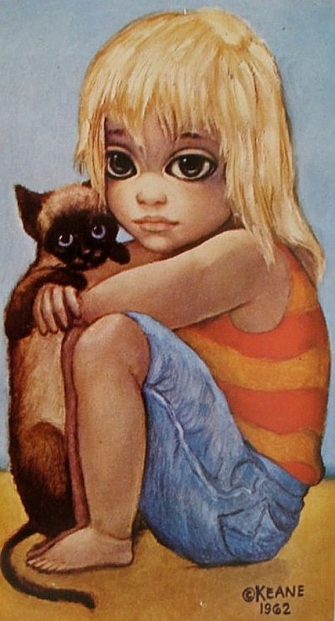 Little Girl by Margaret Keane | Margaret Keane: Mother of Big-Eye Art Margaret Keene, Keane Artist, Big Eyes Margaret Keane, Ears Tutorial, Keane Big Eyes, Big Eyes Paintings, Margaret Keane, Big Eyes Artist, Big Eyes Art