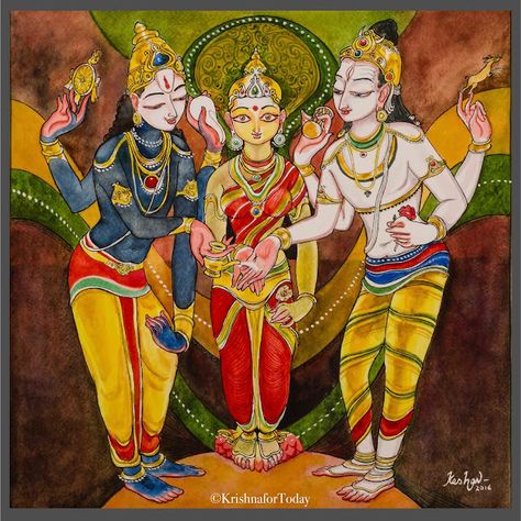 Krishna for Today: Shiva Indian Gods Painting, Meenakshi Kalyanam, Devi Murti, Krishna For Today, God Drawings, Mahadev Parvati, Hara Hara, Divine Art, Saraswati Goddess