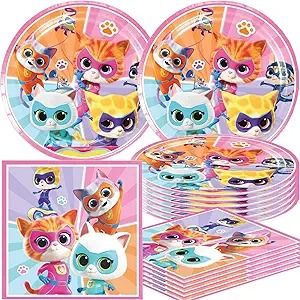 Amazon.com: Super Kitties Party Supplies 40Pack include 20 plates, 20 napkins for the Super Kitties Birthday party Decoration : Toys & Games Superkitties Birthday, Super Kitties Birthday, Super Kitties, Third Birthday Invitations, Colorful Invitations, Cat Birthday Party, Paw Patrol Birthday, Birthday Party Decoration, 6th Birthday Parties