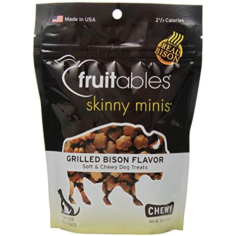 Fruitables Skinny Minis Chewy Dog Treats in Grilled Bison Flavor, 5-Ounce -- To have more info could be found at the image url. (This is an affiliate link and I receive a commission for the sales) Chewy Dog Treats, Best Dog Treats, Soft Dog Treats, Bison Meat, Mini Grill, Biscuits Snacks, House Shifting, Mini Dog, Mini Treats