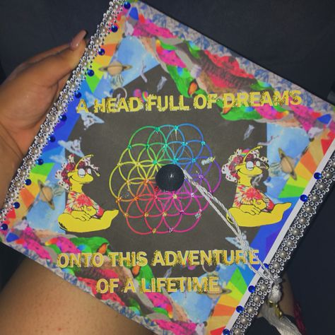 Coldplay Graduation Cap, College Problems, Grad Cap Designs, Diy Graduation Cap, Diy Graduation, Cap Decoration, Grad Caps, Graduation Cap Designs, Cap Ideas