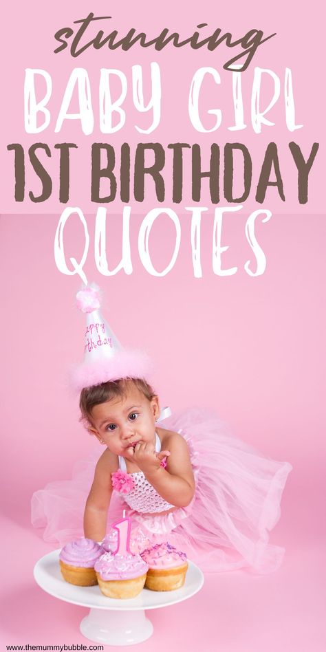 Stunning first birthday quotes for a baby girl. Use these gorgeous quotes in your social media captions and cards. Goddaughter 1st Birthday Quotes, Message For First Birthday, Niece 1st Birthday Quotes, Daughter 1st Birthday Quotes From Mom, Granddaughter 1st Birthday Wishes, First Birthday Daughter Quotes Mom, Daughters 1st Birthday Quotes, One Year Old Quotes Birthday, Birthday Wishes For One Year Old Granddaughter