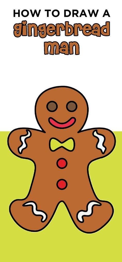 Get into the holiday spirit! Learn how to draw a gingerbread man effortlessly with our step-by-step tutorial for artists of all levels. Gingerbread Drawing Easy, How To Draw Gingerbread Man, How To Draw A Gingerbread Man, Draw A Gingerbread Man, Gingerbread Man Drawing, Cookie Drawing, Christmas Preschool, Preschool Christmas Activities, Bread Man