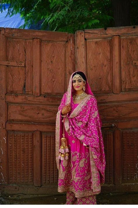 Wedding season punjabi suits pure colour hot pink Hot Pink Salwar Suit, Pink Bridal Suit Punjabi, Pink Punjabi Suit, Pink Suits Women, Punjabi Wedding Suit, Bridal Suits Punjabi, Hot Pink Outfit, Bridal Suit, Gold Suit