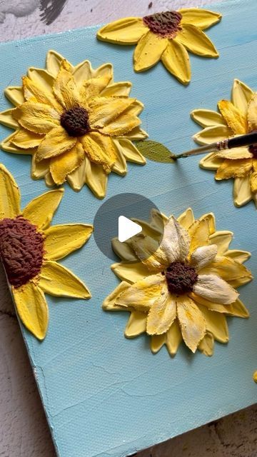 𝔹𝕒𝕝𝕒ℕ𝕚𝕧𝕖𝕥𝕙𝕒|Art Workshops on Instagram: "Sunflowers 🌻

Upcoming online texture painting workshop is happening on Feb 24,25

Do checkout the Registration link in bio for more details ✨✨" Painting Workshop, Art Workshop, Texture Painting, Art Projects, Link In Bio, Sunflower, Pasta, Texture, On Instagram