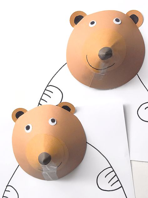 Paper Cone Brown Bear Craft #brownbear #animalcraft #papercraft #kidcrafts #kidscrafts Brown Bear Craft, Brown Bear Book, Panda Craft, Teddy Bear Crafts, Bear Craft, Paper Cones, Bear Crafts, Teddy Bear Picnic, Easy Christmas Crafts