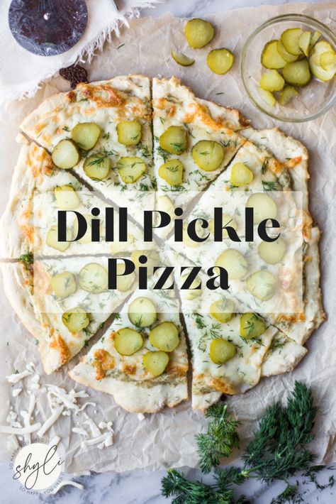 Pickel Pizza Recipe, Dill Pickle Pizza With Ranch Sauce, Dill Pickle Pizza, Pickle Pizza Recipe, Sliced Pickles, Pickle Pizza, Pickle Party, Homemade Pizzas, Dill Pickle Recipe