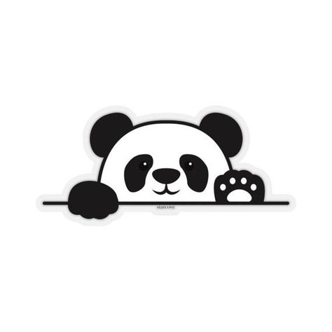 Cute Panda Wall Decals, Funny Black White Light Switch Sticker Vinyl Wall Laptop Decal Cute Waterbot Laptop Stickers Black And White, Cute Stickers Black And White, Cute Panda Stickers, Cute Printable Stickers, Panda Black And White, Animals Stickers, Light Switch Sticker, Switch Sticker, Panda Design