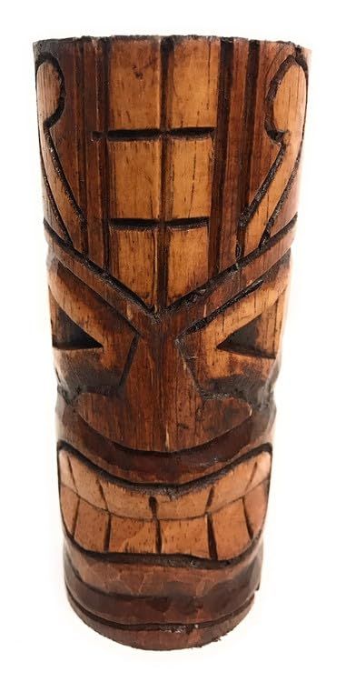 PRICES MAY VARY. This wooden Lucky Tiki totem - will bring you good fortune... measures 6 inches tall (15cm). This hand carved tiki totem has been waxed to give a nice antique finish.* Lucky tiki idol * Hand carved and hand painted * material: wooden * Size: 6" X 2.5" * Great Tiki gift idea, trophy ideas or corporate gifts! Tiki Idol, Tiki Pole, Pirate Wall Decor, Trophy Ideas, Tiki Tattoo, Tiki Head, Big Chief, Tiki Statues, Hawaii Gift