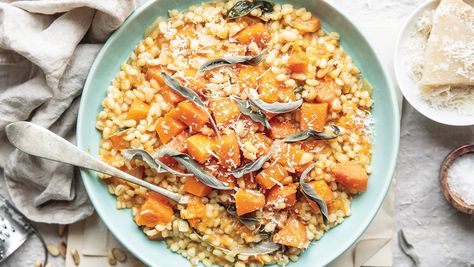 Mango Stir Fry, Barley Breakfast, Barley Risotto, Squash Risotto, Squash Vegetable, Butternut Squash Risotto, Flashback Friday, Butternut Squash Recipes, Barefoot Contessa