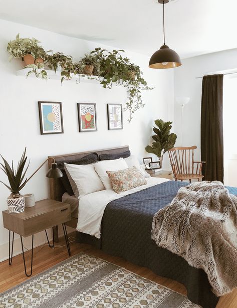 Plant Shelf Headboard, Over Bed Plant Shelf, Plant Shelf Over Bed, Plant Shelf Above Bed, Shelving Over Bed, Plants Over Bed, Shelf Above Couch, Shelf Over Bed, Furniture Design Bedroom