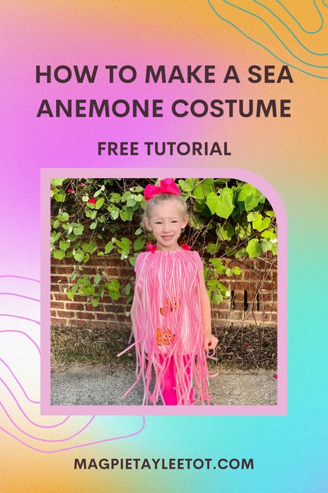 Pink Sea Anemone costume made by embroidering clown fish on the under layer and using mesh tubing for outer layers Sea Anemone Costume Diy, Seashell Costume Diy, Sea Anemone Costume, Anemone Costume, Under The Sea Costumes, Sea Creature Costume, Illusion Costumes, Spongebob Musical, Sea Costume