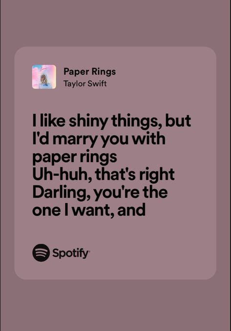 Paper Rings Lyrics, Paper Rings Taylor Swift Lyrics Video, Taylor Swift Posters Paper Rings, Paper Rings Taylor Swift, Taylor Swift Wallpaper Lyrics Paper Rings, Taylor Swift Lockscreen Lyrics Lover, Lover Taylor Swift Lyrics Spotify, Taylor Swift Song Lyrics, Paper Ring