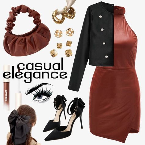 #DateWear | Night Date, Expensive Dinner 🥃 Expensive Dinner, Outfit From Shein, Night Date, Casual Elegance, Give It To Me, How To Wear