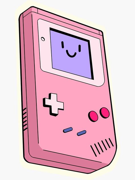 For more aesthetic stickers visit zarifiqbal in Redbubble Gameboy Aesthetic, Cute Gameboy, Cute And Aesthetic, Games Design, Aesthetic Sticker, Nintendo Gameboy, Aesthetic Stickers, Colorful Design, Boyfriend Girlfriend