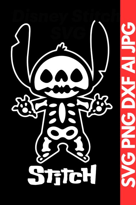 Disney Stitch SVG, Halloween Stitch SVG, Skeleton SVG, Stitch Cricut, Stitch Clipart Halloween Svgs Free Svg, Stitch Halloween Svg, Disney Halloween Shirts Svg, Disney Halloween Drawings, Disney Halloween Svg Free Files, Halloween Stitch Disney, Layered Vinyl Designs, Stitch Cricut, Skeleton Stitch