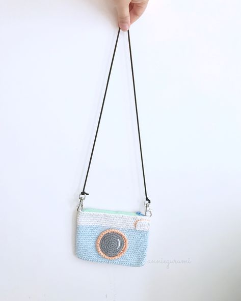 Camera Crochet Pattern, Crochet Camera Bag, Crochet Instax Camera Bag, Crochet Guitar Bag, Crochet Camera Strap Pattern, Crochet Camera Purse, Camera Bag Pattern, Amigurumi Bag, Duck Egg Blue