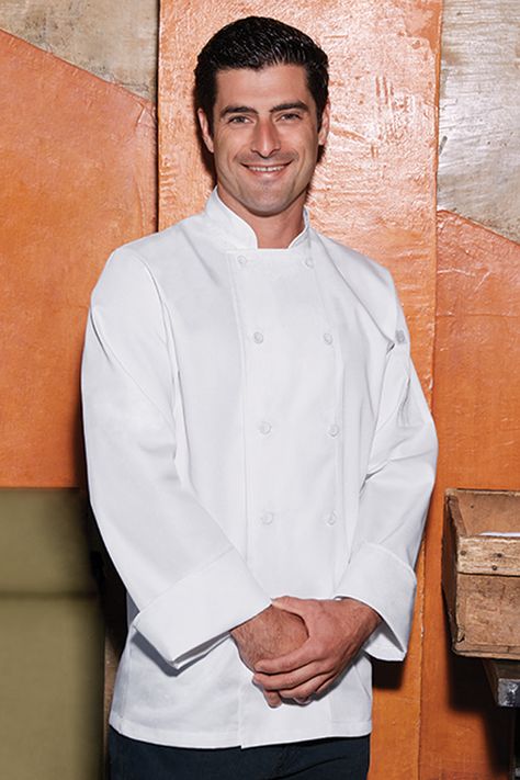 Mayenne Essential Chef Coat - $29.99 Chef Outfit, Chef Coats, Restaurant Uniforms, Chef Jackets, Chef Pants, Personalized Jacket, Long Sleeves Polo, Trendy Coat, Chef Clothes