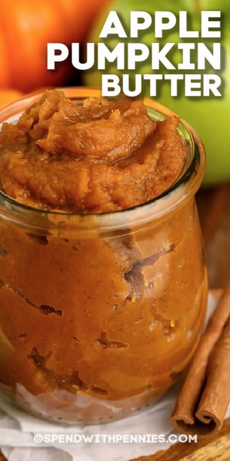 Pear Recipes Easy, Pumpkin Apple Butter, Puree Pumpkin, Flavored Butter Recipes, Recipe Crockpot, Apple Butter Recipe, Recipes Dips, Apple Pumpkin, Homemade Pumpkin Pie