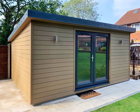 Composite Cladding Garden Room, Composite Cladding Exterior, Cladding Ideas, Composite Cladding, Wood Cladding, Big Garden, Exterior Cladding, Sample Packs, Exterior Wood