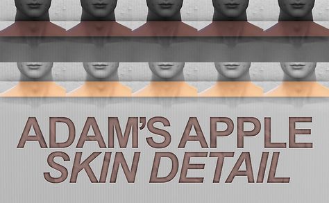 est. 10.7.18 Sims 4 Male Cc Skin Details, 4 Piercings, Cc Eyes, Cc Skin, Adams Apple, Cc Top, Cc Sims4, Sims 4 Cas Mods, Sims Packs