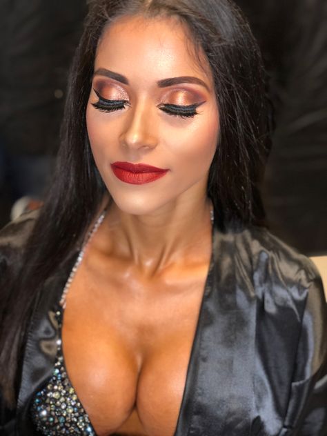 NPC GBO BIKINI COMPETITION MAKEUP Stage Makeup Bodybuilding, Bodybuilding Makeup, Fitness Competition Makeup, Comp Makeup, Fitness Pics, Competition Makeup, Lovely Makeup, Show Makeup, Competition Prep