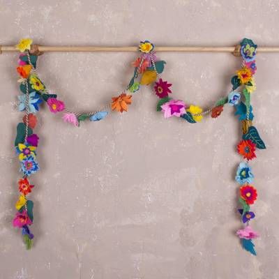 Felt Flower Garland, Fabric Garland, Love And Peace, Felt Garland, Flower Garland, Diy Garland, Floral Garland, Felt Flower, Fabric Floral