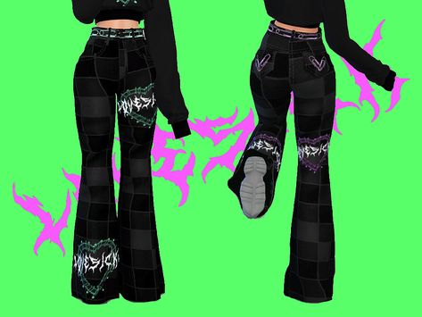 Sims 4 Ccy2k, Sims 4 Clothes Collection Cc, Sims 4 E Girl Cc, Sims 4 Cc Bgc, Pants Cc Sims 4, Sims 4 Cc Black Clothes, Cute Cc Sims 4, Ts4 Cc Pants, Sims 4 Cc Emo Clothes