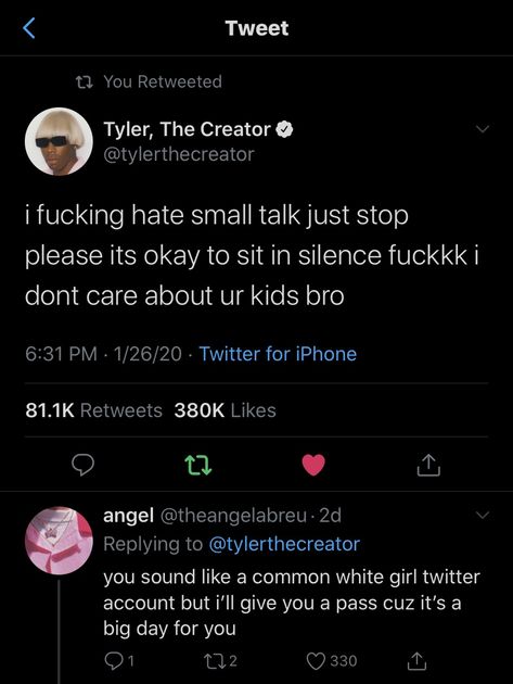 Tyler Tweets, Tyler The Creator Tweets, Odd Future, Morgan Freeman, Kali Uchis, Tyler The Creator, Fb Memes, Fact Quotes, Literally Me