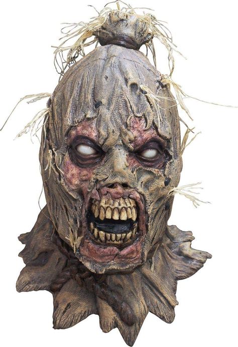 PRICES MAY VARY. Imported Scareborn Mask by Scarecrows Line This scarecrow is angry because don't get candies this Halloween. Scare everyone with this latex mask of scarecrow with white eyes and dirty teeth Since the tradition of scaring birds and crows on farms; today they came to life to scare people off on Halloween {SIZE} One size latex mask, adult latex mask {QUALITY} Handmade and painted in Mexico with a completely handmade process of 100% biodegradable latex {CARE INSTRUCTIONS} Clean the Scarecrow Mask, Scary Halloween Masks, Trick Or Treat Costume, Zombie Mask, Mascaras Halloween, Trick Or Treat Studios, Horror Masks, Scary Mask, Head Mask