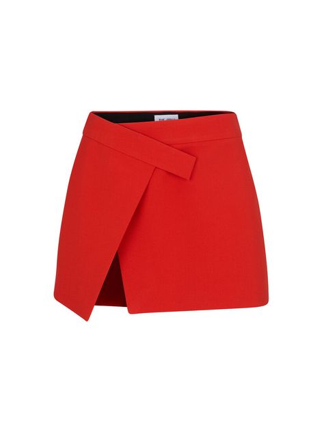 Skirt Png, Red Mini Skirt, Wrap Mini Skirt, The Attico, Skirt For Women, Fashion Attire, Red Skirts, Looks Vintage, Red Fashion